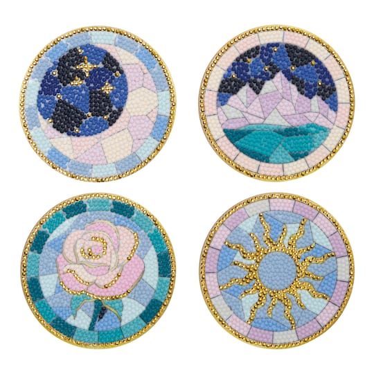 Starlit Romance Diamond Art Coaster Kit by Make Market®